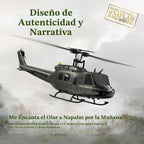 Helicóptero RC UH-1 - Helicóptero de control remoto coleccionable Huey con vuelo estacionario automático para adultos, principiantes, escala 1/27, 2 baterías