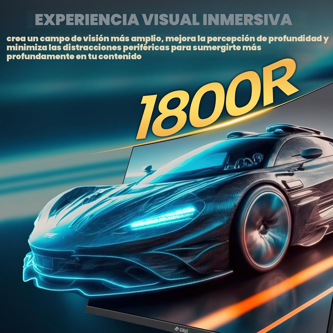 CRUA Monitor curvo FHD 200Hz para juegos de 32 pulgadas, 1800R, AMD...