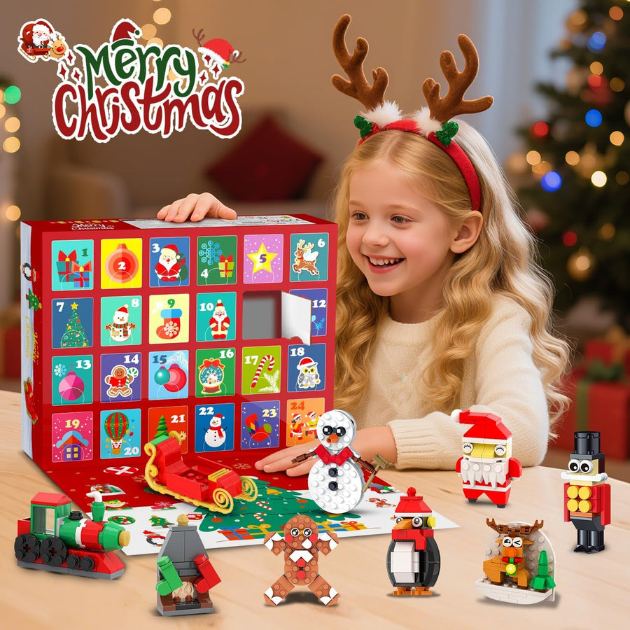 HOGOKIDS Calendario de Adviento adornos de Navidad juego