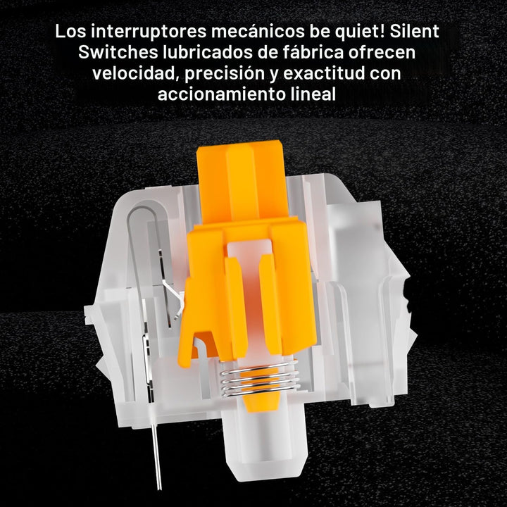 be quiet! Teclado mecánico Dark Mount | Lineal | Interruptores sile...