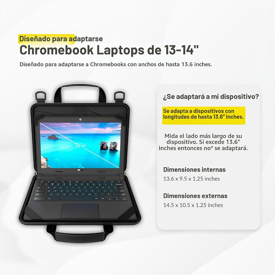 UZBL Funda rígida protectora para Chromebook de 13 a 14 pulgadas co...
