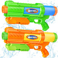 Super pistola de agua para niños y adultos: paquete de 2 pistolas de agua súper remojadoras de 1200 cc con rango impresionante, juguetes ideales para niños y niñas, verano al aire libre, piscina