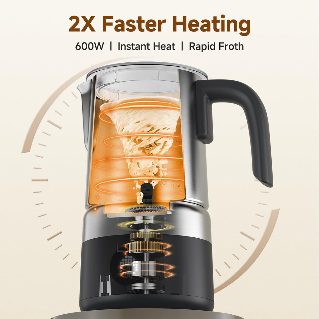 AMZCHEF Espumador de leche eléctrico y vaporizador, máquina de espuma fría