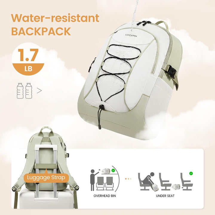 LOVEVOOK Mochila para hombre con bolsillo gigante para vaso, mochil...