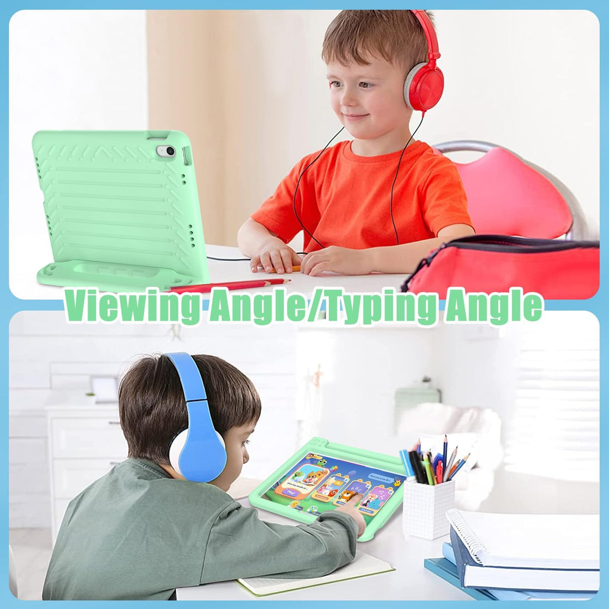 Funda infantil para iPad (A16) de 11ª generación de 11 pulgadas 2025, iPad de 10.9 pulgadas 2022 con protector de pantalla integrado, duradero, a prueba de golpes, ligera, con mango para i Pad