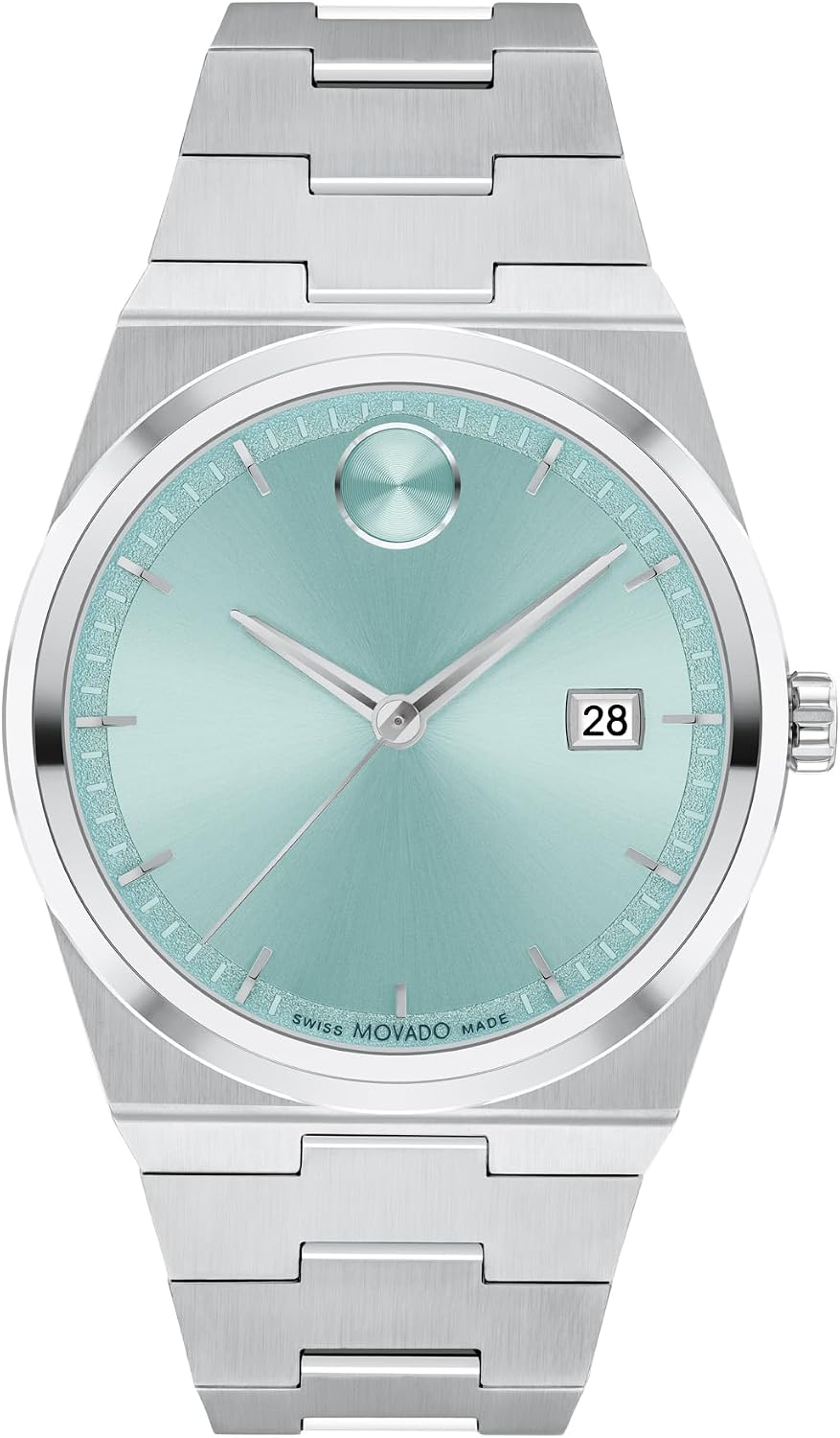 Movado Bold Quest Reloj de Hombre Deportivo - Movimiento Suizo de Cuarzo, Correa de Acero Inoxidable con Enlace - Resistencia al Agua 5 ATM - Reloj de Lujo para Él - 40mm