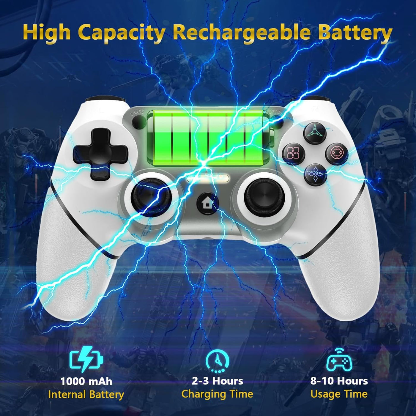 Wireless Controller Compatible with PS4\/Pro\/Slim, Black ps4 contr...