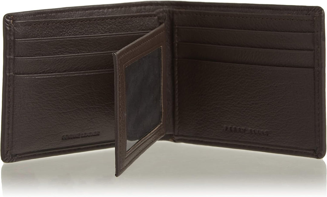 Perry Ellis Park Avenue - Cartera de piel 100% con tarjeta, plegabl...