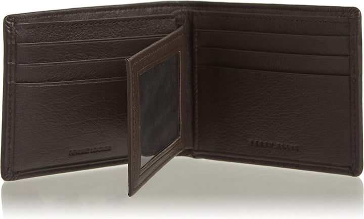 Perry Ellis Park Avenue - Cartera de piel 100% con tarjeta, plegabl...