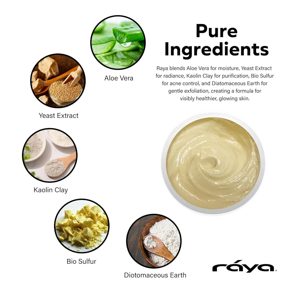 Raya Mascarilla de Bio-Azufre (708) | Mascarilla Facial de Arcilla...