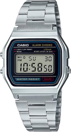 Casio A158WA Series | Reloj Digital Unisex | Vintage | WR | Cronómetro 100 SEG | Alarma Diaria | Hora Regular: Hora, Minuto, Segundo, PM, Fecha, Día | Luz LED | Batería 7 Años