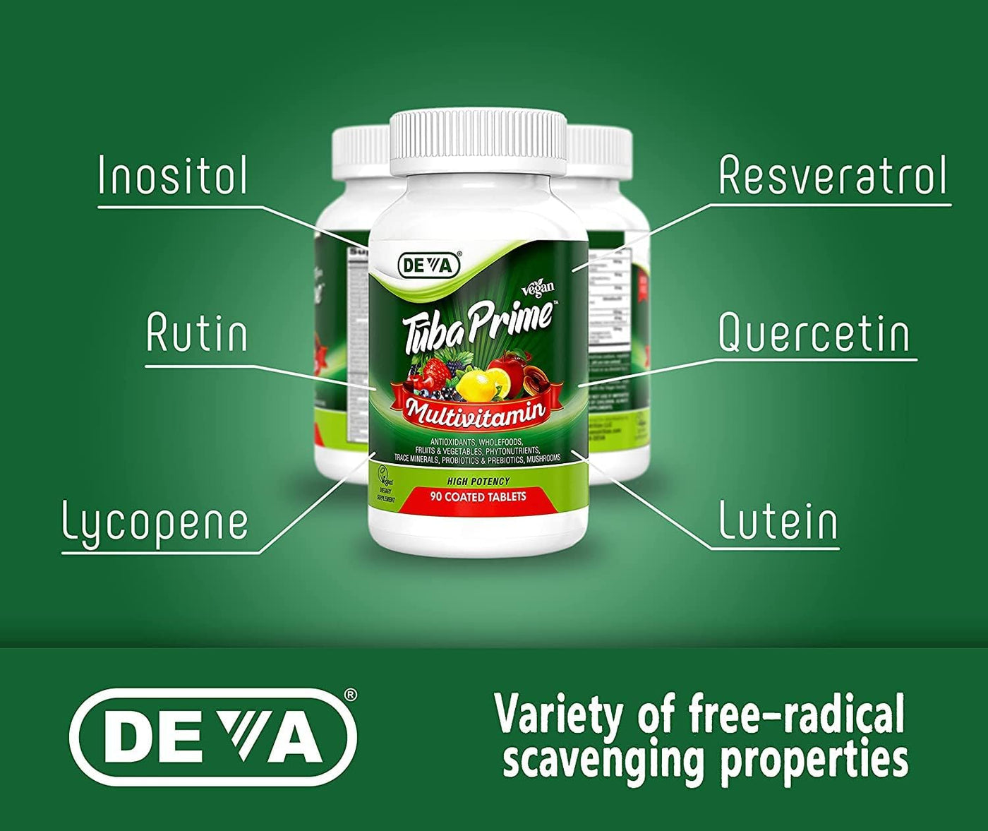 DEVA Tuba Prime - Suplemento dietético multivitamínico vegano de al...