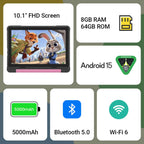 UEMXDOX Tablet para niños, tableta Android 15 2025 para niños de 3...