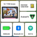 UEMXDOX Tablet para niños, tableta Android 15 2025 para niños de 3...