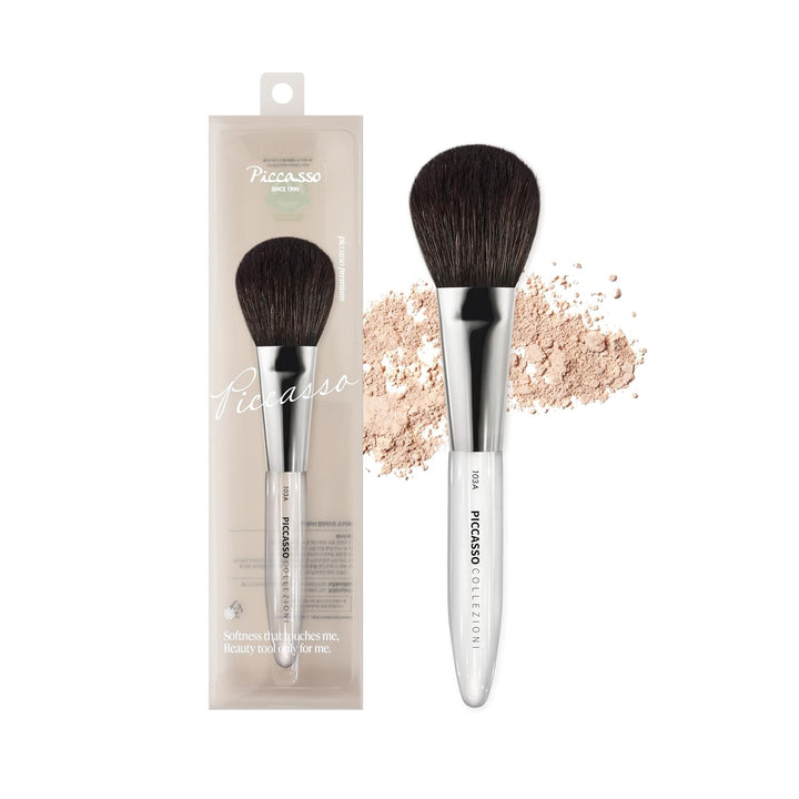 Piccasso COLLEZIONI 103A - Brocha de maquillaje suave para cara, ru...