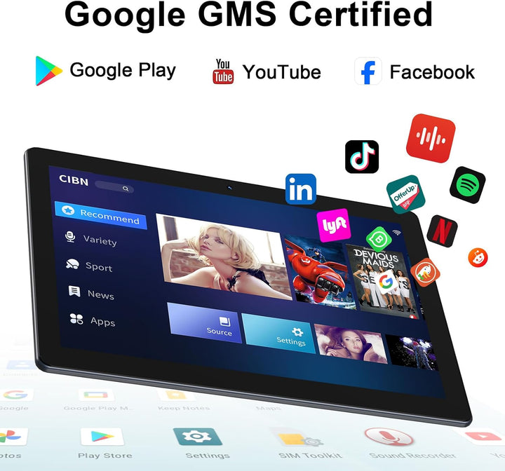 Tablet Android 3G de 10 Pulgadas, Ranura para Tarjeta SIM, 64GB\/51...