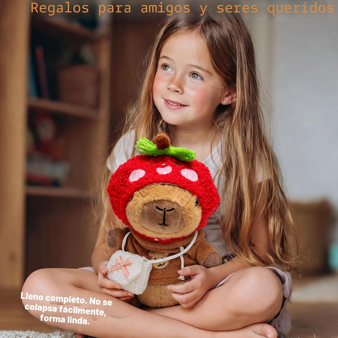 TITQWOP Peluche Capybara marrón de 10.2 pulgadas con 9 prendas y ac...