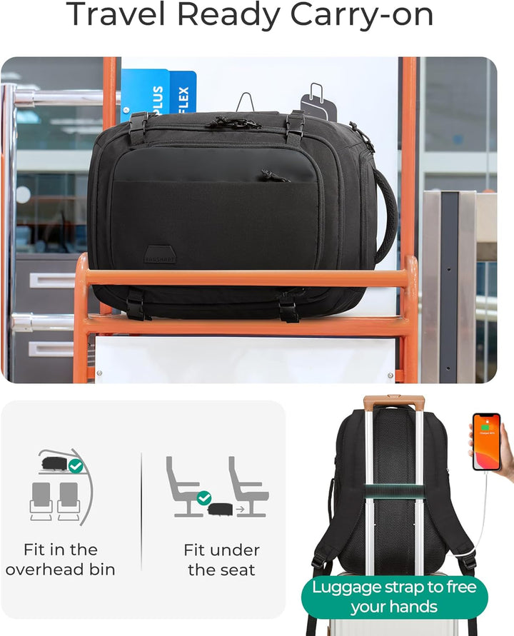 BAGSMART Mochila universitaria de viaje para computadora portátil,...