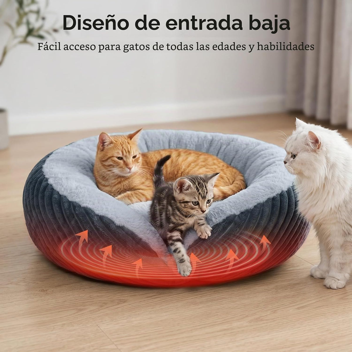 Camas térmicas para gatos de interior y perros pequeños, cama suave