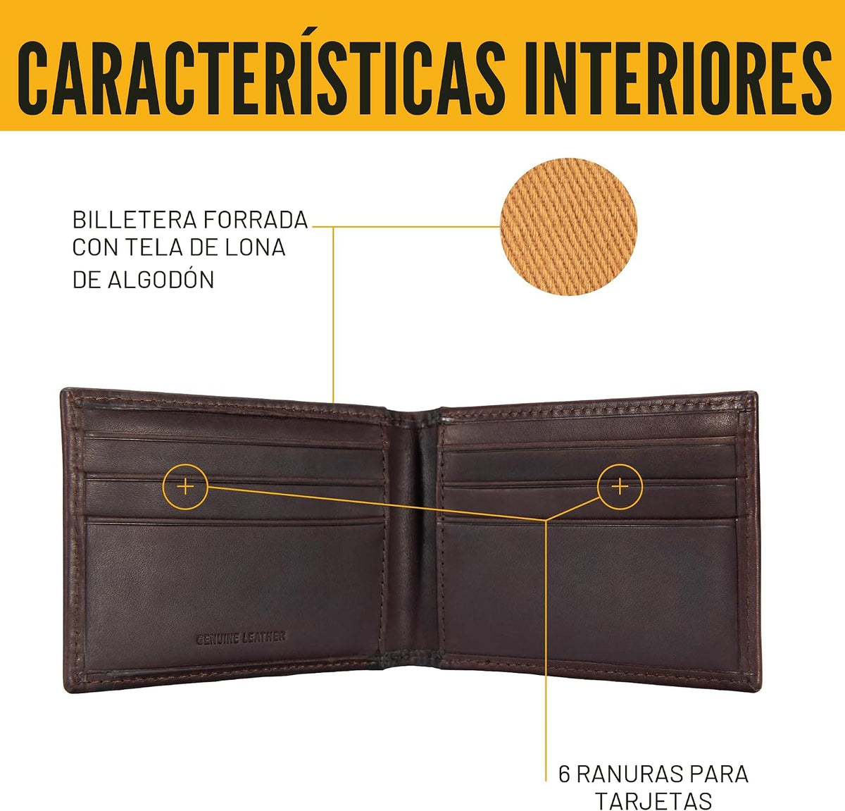 Cartera Carhartt Oil Tan de Cuero con Bolsillo Frontal Marrón