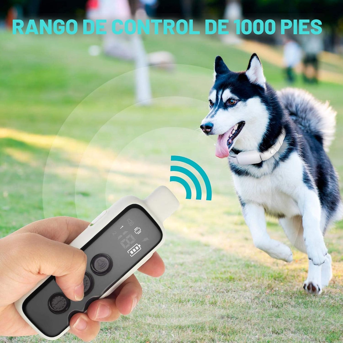 Collar de choque para perros 2 perros, (8-120 libras), collar eléctrico impermeable recargable con control remoto para perros pequeños, medianos y grandes, con modos de choque seguros de vibración de pitido (gris)