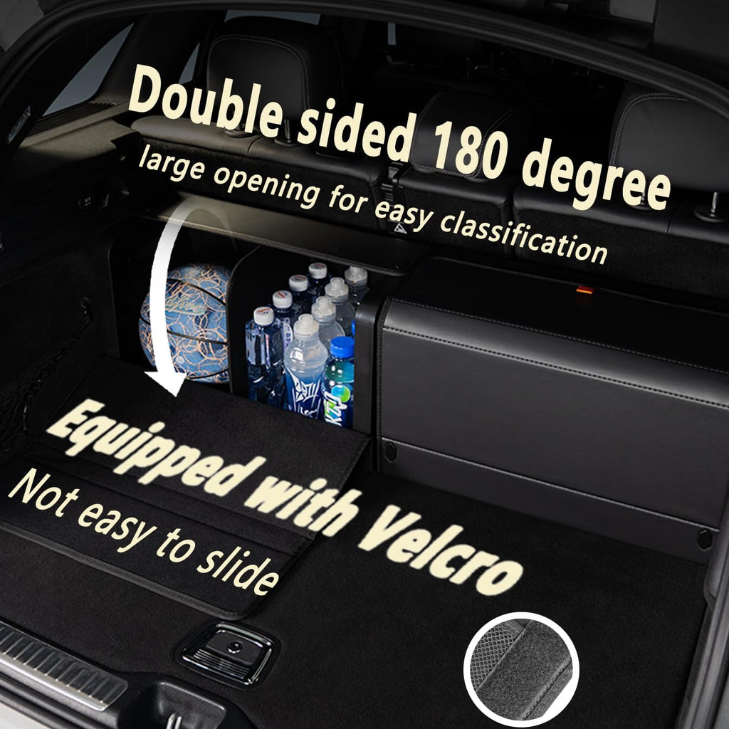 Organizadores de maletero para automóvil, organizadores de automóvil y almacenamiento para SUV, tapa magnética con almacenamiento plegable, gran capacidad para SUV, camión, MPV (L-21.5 x 13 x 12.5 pulgadas)