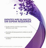 Tiras blanqueadoras de dientes moradas avanzadas, tratamiento de co...