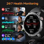 Reloj inteligente R5G Plus con GPS, llamadas Bluetooth, diseño impermeable, caras personalizadas, más de 110 modos deportivos, seguimiento diario de la salud, información del sueño, brújula, barómetro