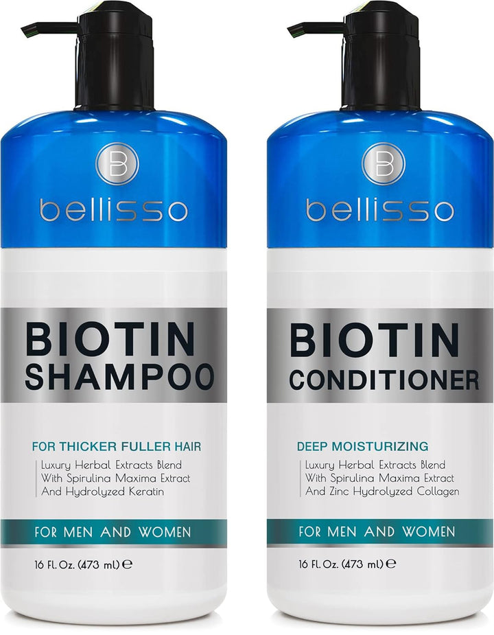 BELLISSO - Set de champú y acondicionador con biotina, tratamiento...