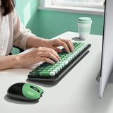 MOFII Combo de teclado y mouse inalámbricos, teclado pequeño compac...