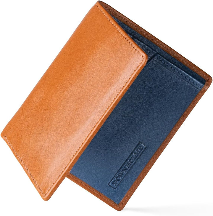 Downholme Billetera de Cuero Bifold con Silueta Delgada para Hombre...