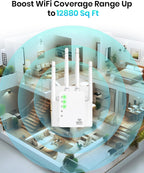 Amplificador de señal con extensor WiFi hasta 12880 pies