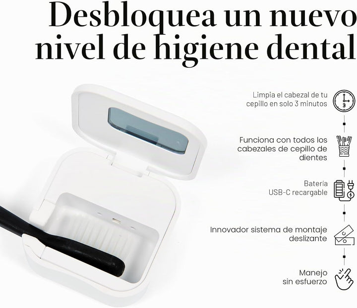 Mondano Esterilizador y Soporte para Cepillos de Dientes UV-C, Estu...
