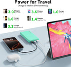 Evopow 10000mAh cargador portátil banco de energía (azul y verde)