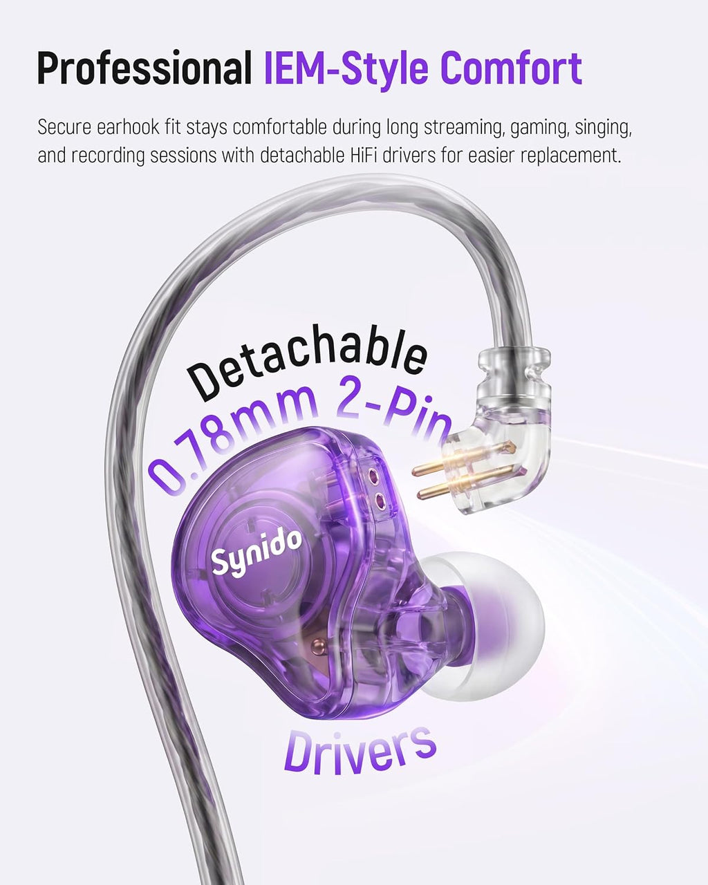 Auriculares tipo diadema con tarjeta de sonido y micrófono, monitores intrauditivos para karaoke y transmisión en vivo