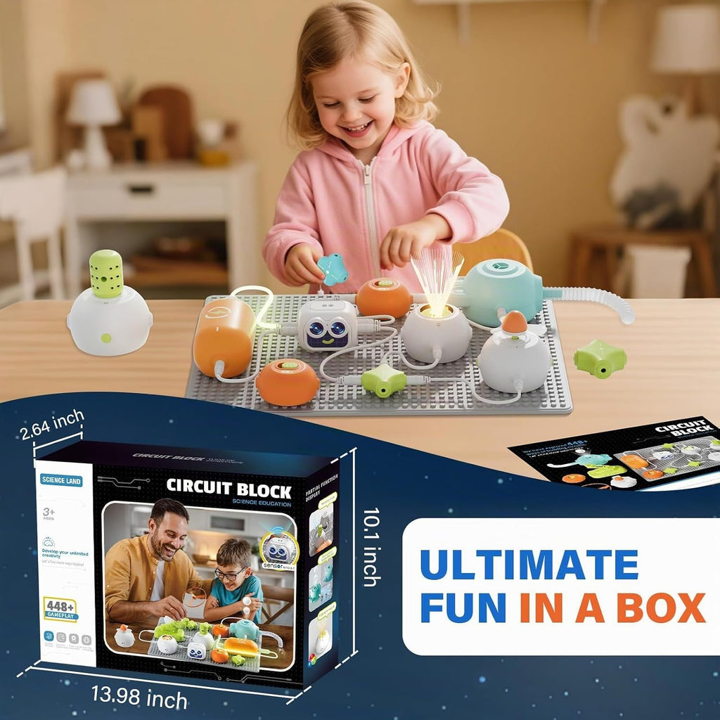 Kits de ciencia para niños, más de 448 proyectos, kits de exploración de circuitos, juguetes electrónicos educativos para niños y niñas, juguete de ingeniería práctica, cumpleaños, Halloween, regalo de Navidad para edades de 5, 6, 7, 8, 9, 10, 11, 12