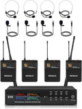 MICNAUX Sistema de micrófono inalámbrico de solapa con auriculares...