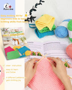 Aeelike Kit de tejido para adultos principiantes, juego de punto de paño de