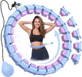 32 Knots Weighted Hula Infinity Fitness Detachable Hoop, 65 Inch Plus Size