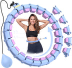 32 Knots Weighted Hula Infinity Fitness Detachable Hoop, 65 Inch Plus Size