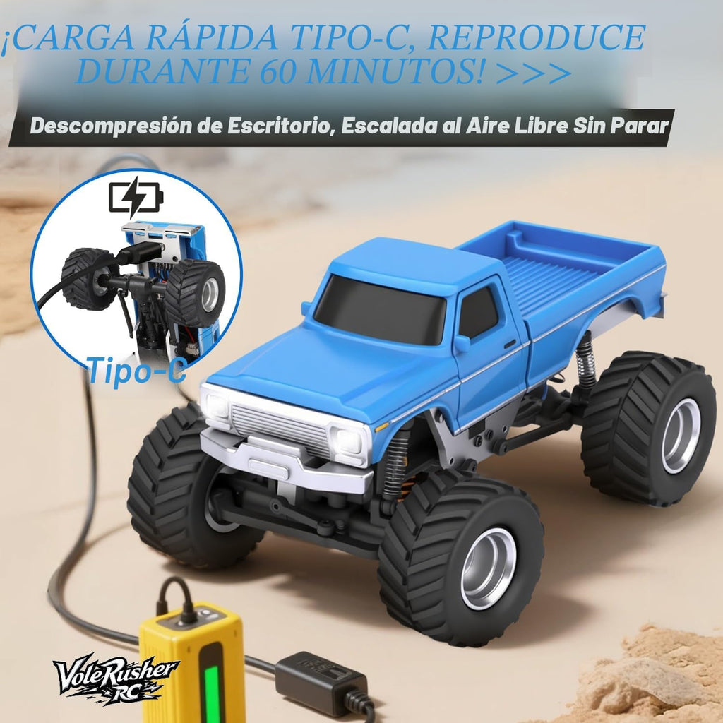 [2026 Upgrade 1/36 Mini RC Crawler, 4WD Micro Off Road Truck