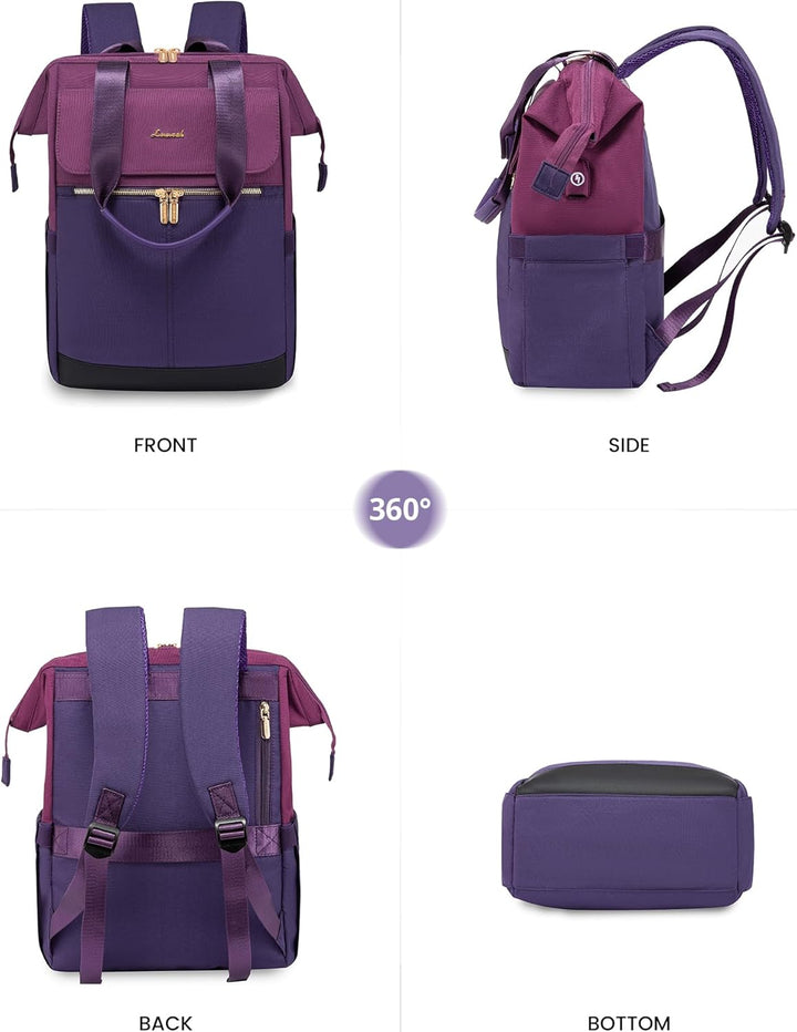 LOVEVOOK Mochila para laptop para mujer, mochila de trabajo convert...