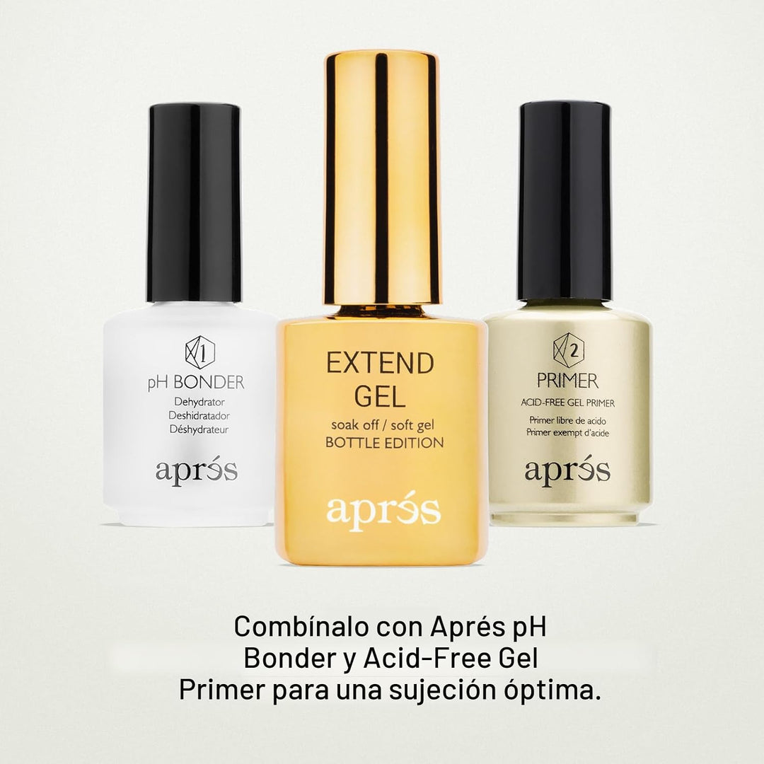 Apres Nail Extend Gel Gold Bottle | 0.51 fl oz | Calidad Premium |...