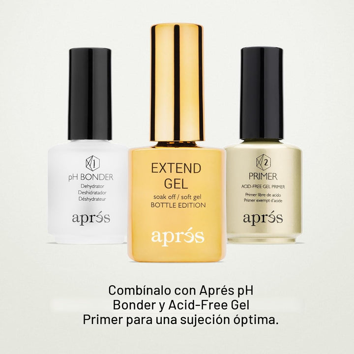 Apres Nail Extend Gel Gold Bottle | 0.51 fl oz | Calidad Premium |...