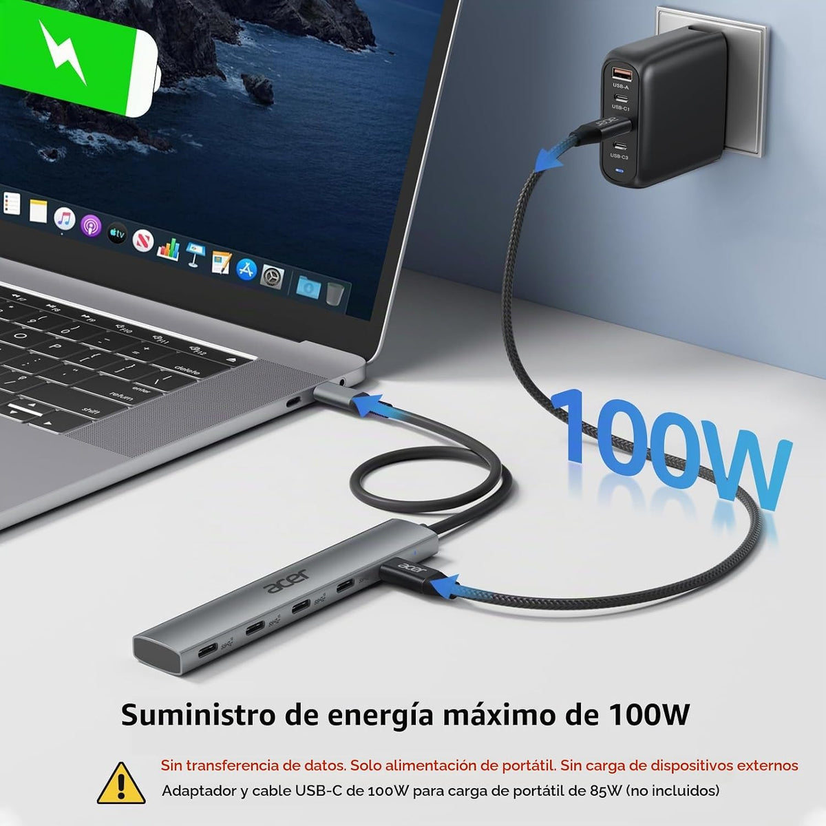 Acer, ODK4L0, hub USB, alimentado