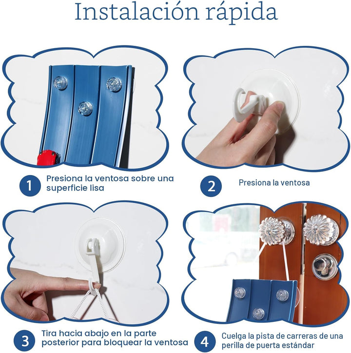 Pista de carreras flexible de 3 carriles para niños de 15 pies. Pis...