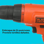 Taladro con iones de litio con 100 accesorios Black & Decker LD120VA 20-Volt MAX