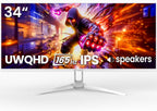 CRUA - Monitor de juegos ultraancho WQHD 165Hz IPS de 34 pulgadas,...