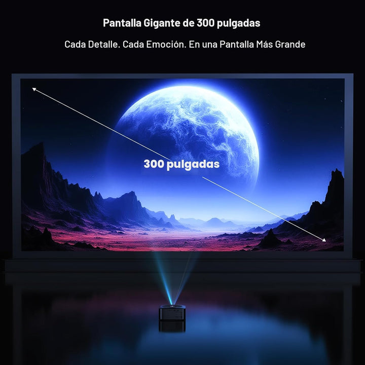 Proyector inteligente Google TV con licencia oficial 1500 ANSI, HAP...