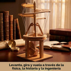 Modelo de máquina voladora de Leonardo da Vinci Pathfinders, juego con modelo de madera
